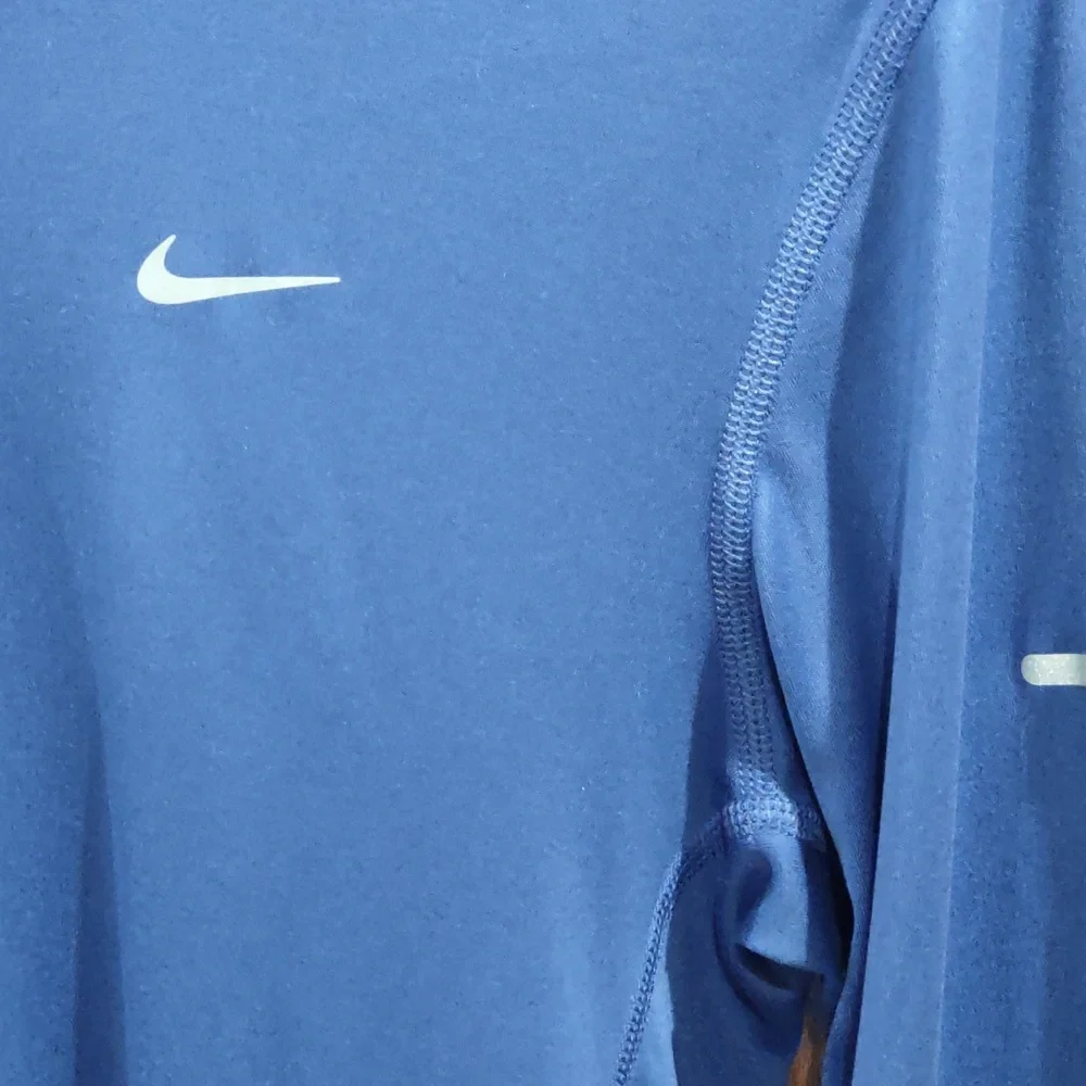 Nike Dri-FIT running long sleeve shirt, s, blue purple color